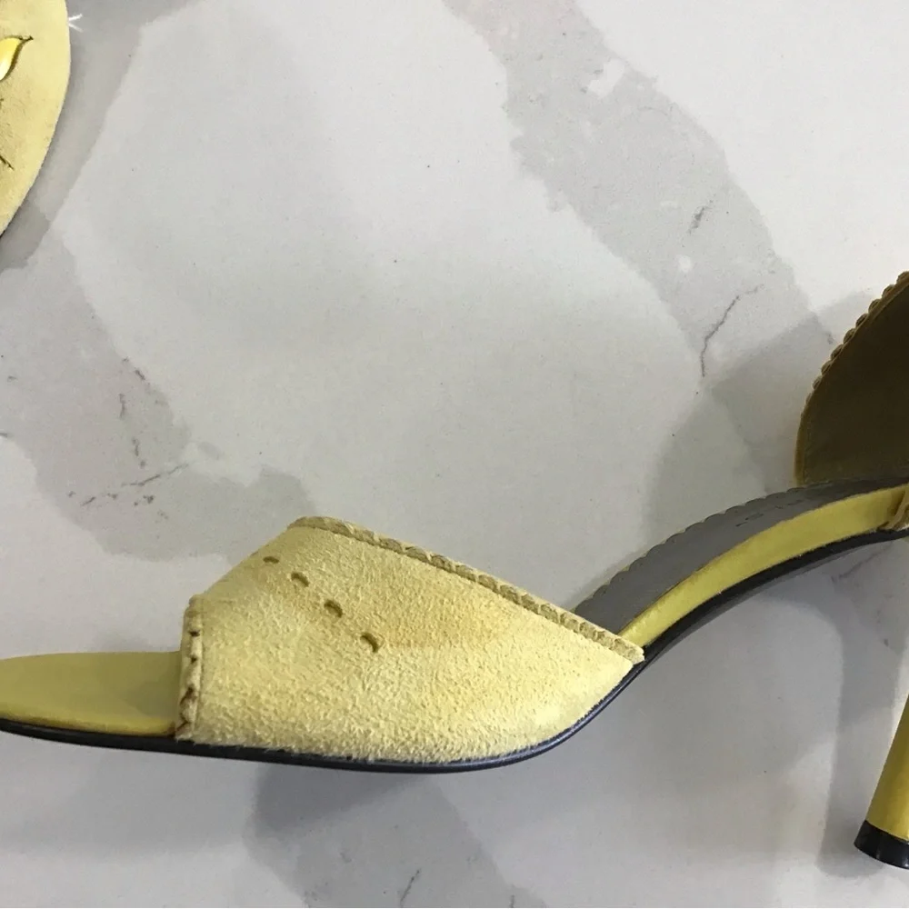 BCBGirls Yellow Suede 6.5 Heel - Picture 2 of 5